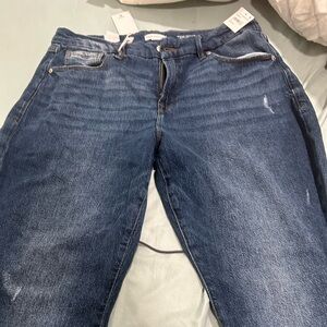 Good American Dark Blue Boot Cut Jeans